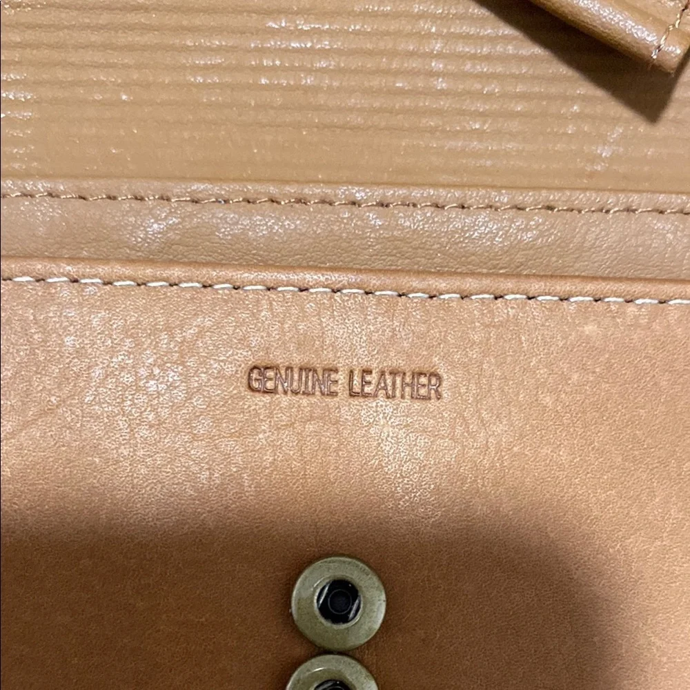 Kate Landry genuine leather Brown and Gold Wallet with Ornate Medallion